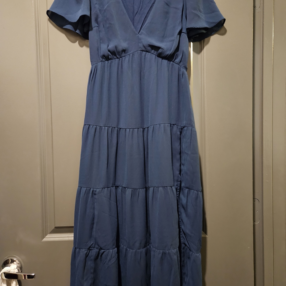 Abercrombie & Fitch Deep Blue Maxi Dress
